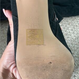 Aldo high heel knee high suede boots